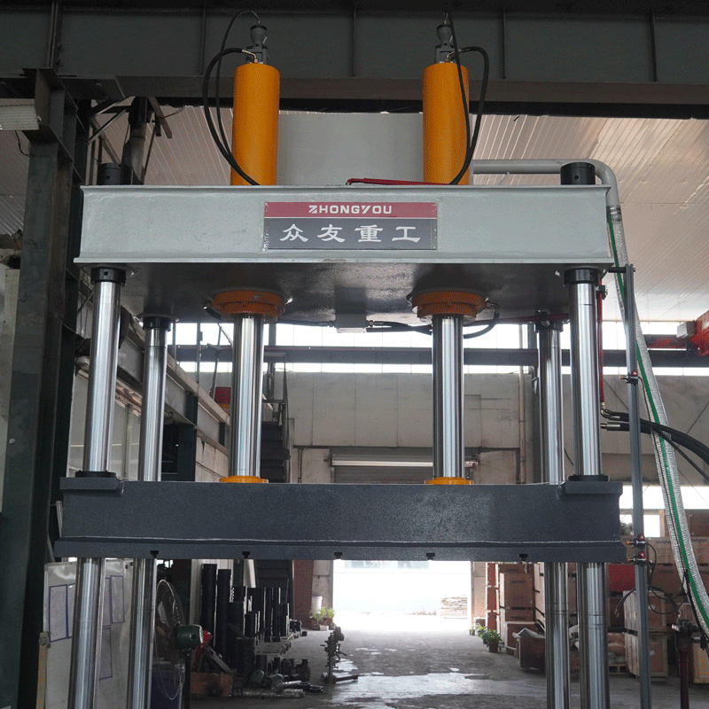 丝袜吊带蕾丝白丝AV 100吨汽车减震塔液压机 100T双缸四柱压力机